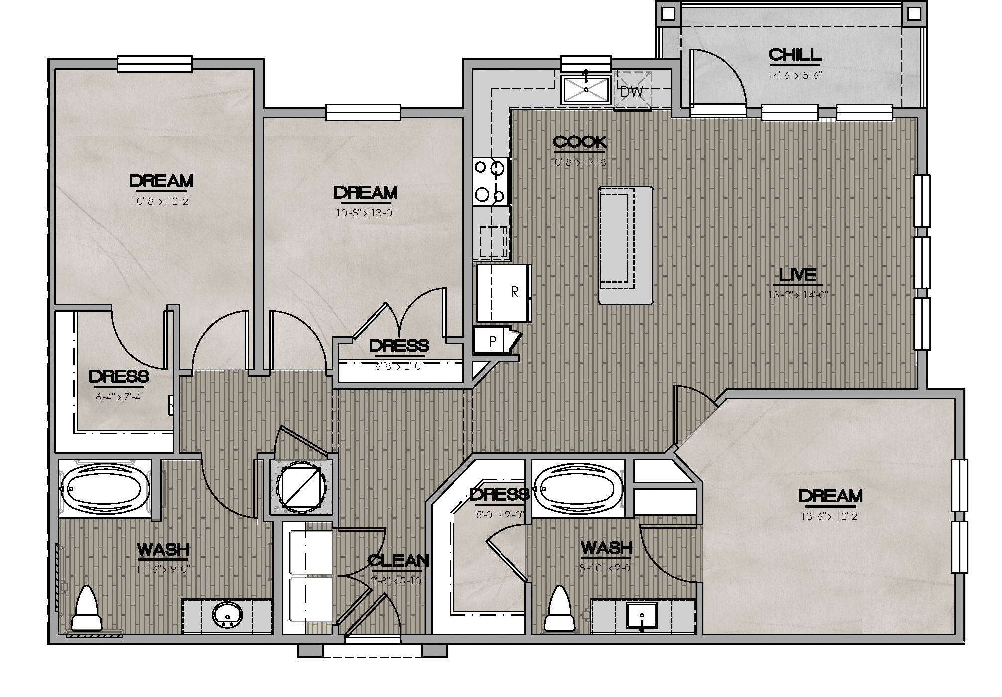 Floor Plans of Westhouse in Fort Worth, TX